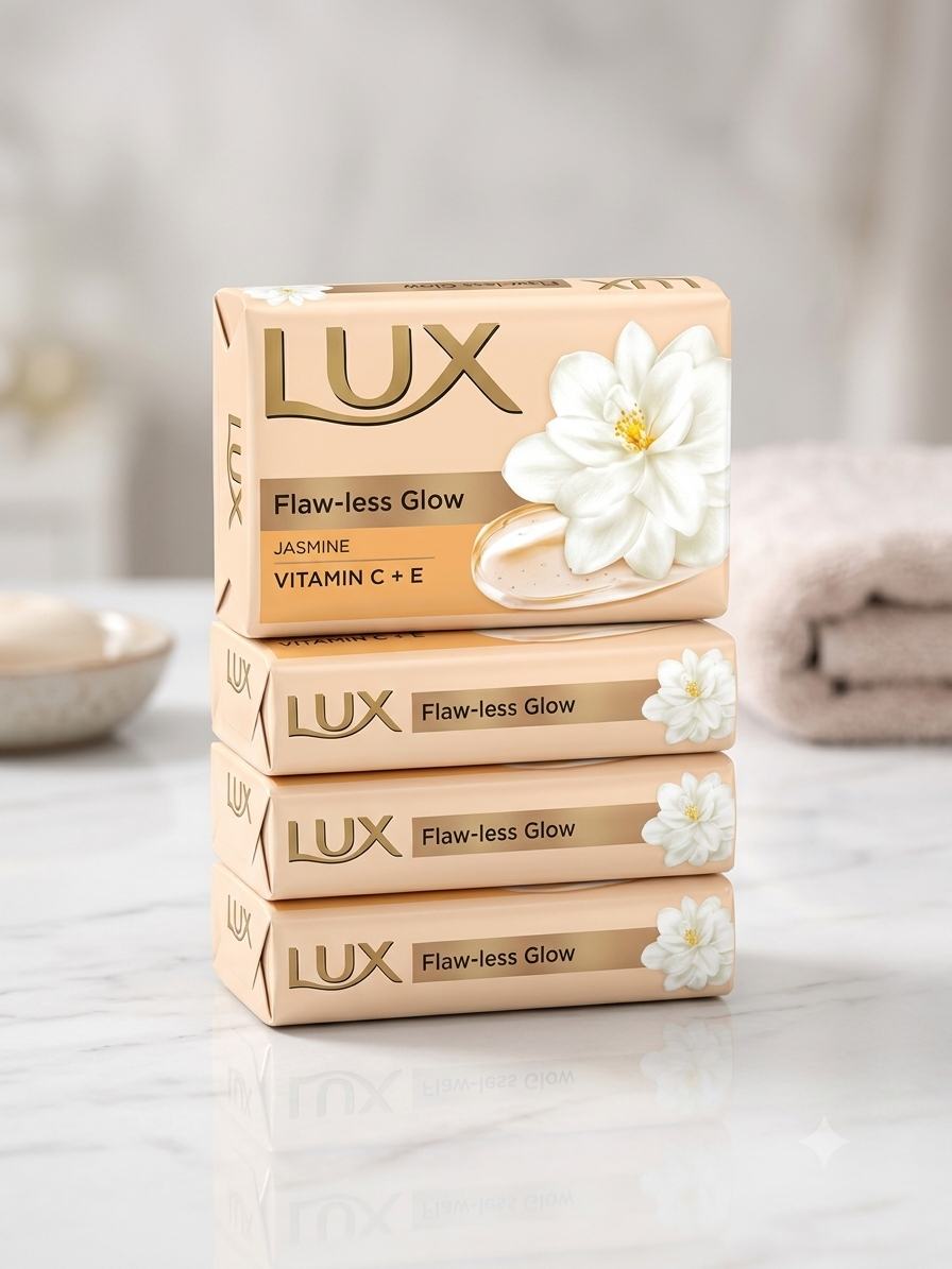LUX Flaw-less Glow Jasmine & Vitamin C + E Soap Bar