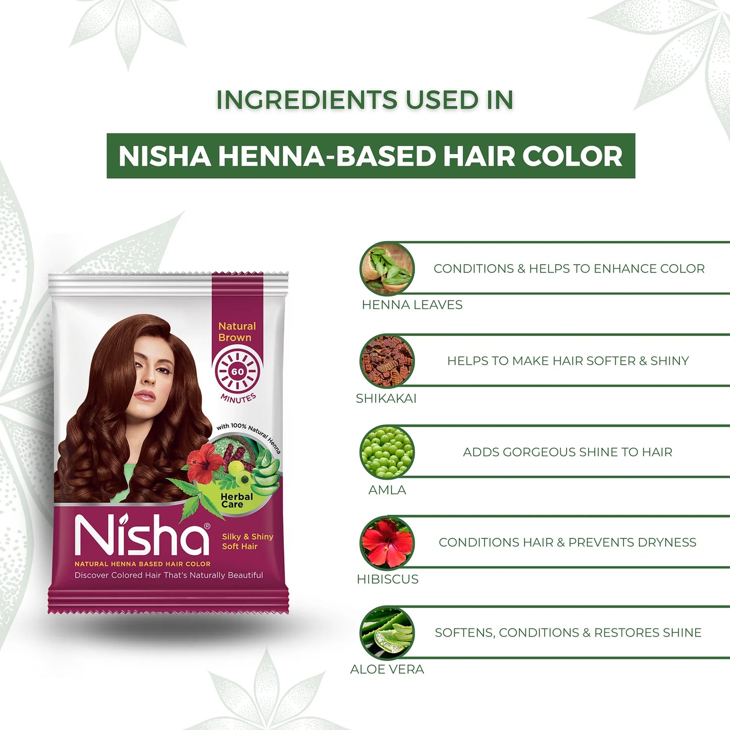 Nisha Natural Henna Based Hair Color (Mehndi)