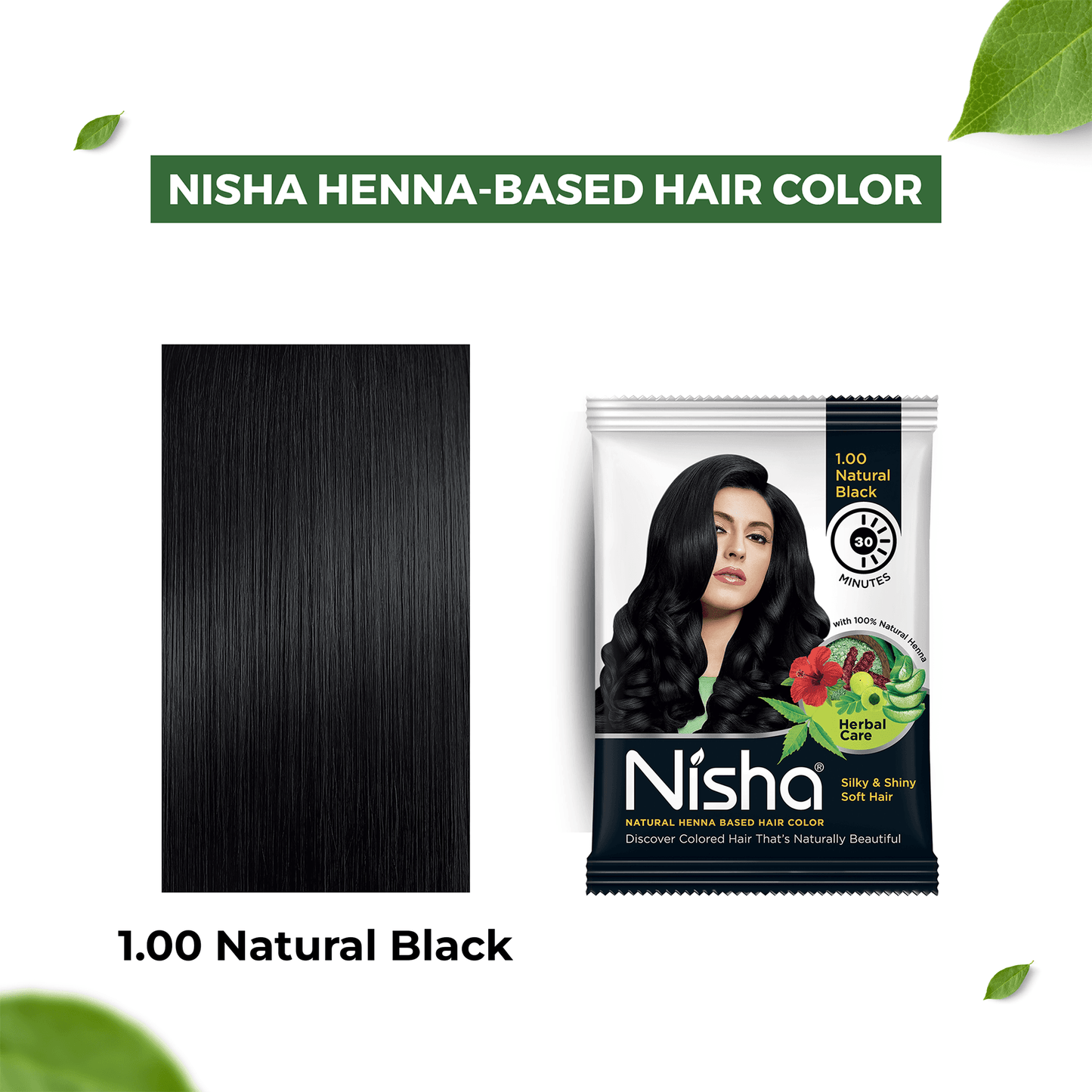 Nisha Hair Color Mehndi Natural Black (Mehndi)