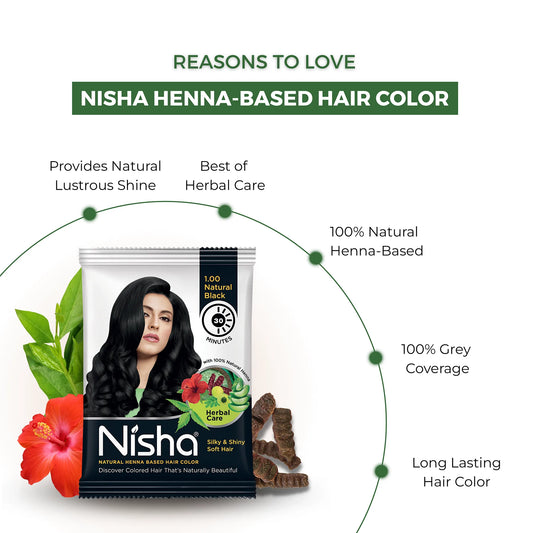 Nisha Hair Color Mehndi Natural Black (Mehndi)