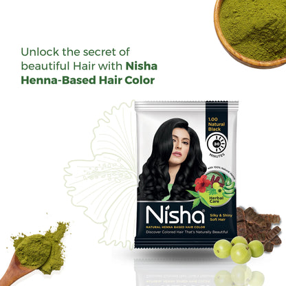 Nisha Hair Color Mehndi Natural Black (Mehndi)