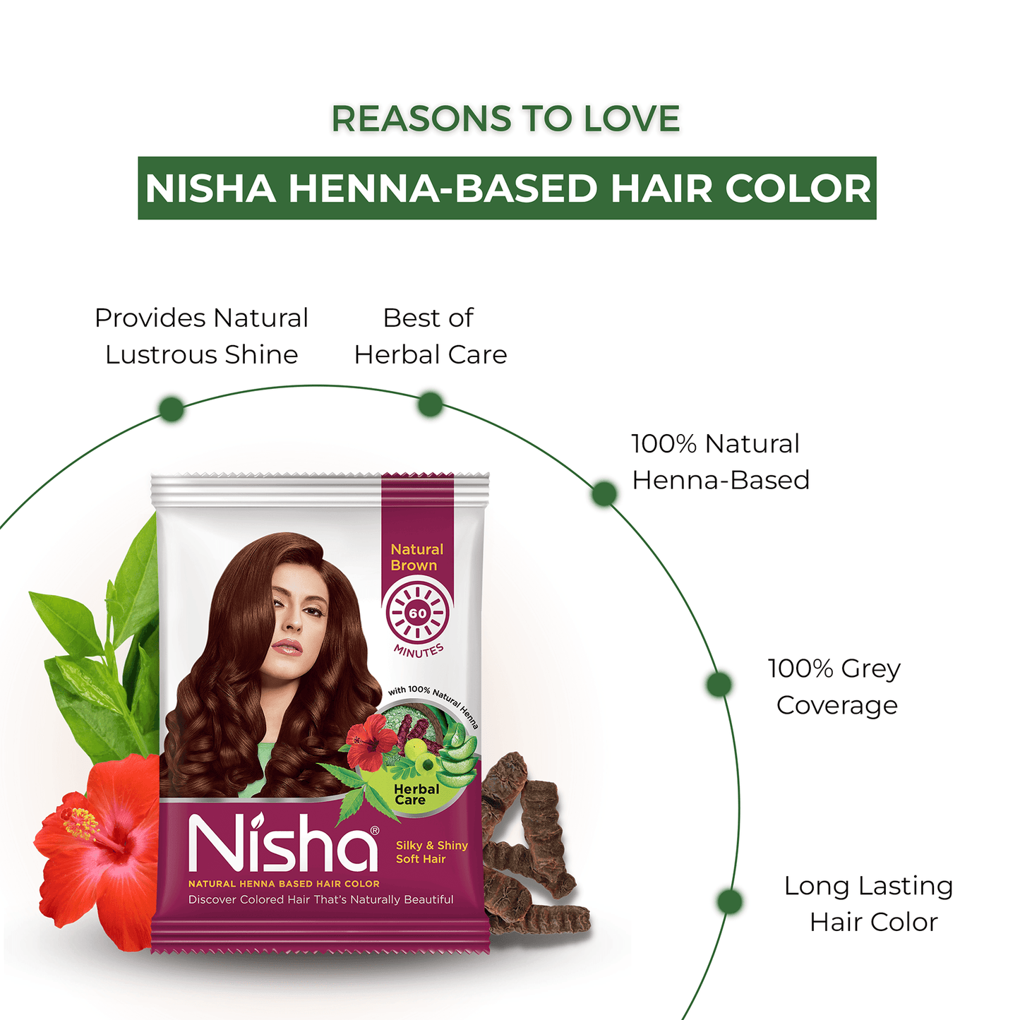 Nisha Natural Henna Based Hair Color (Mehndi)