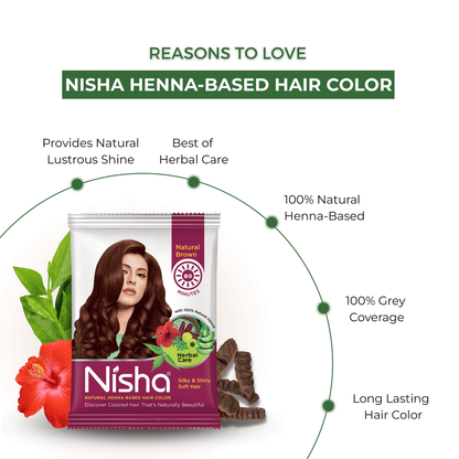 Nisha Natural Henna Based Hair Color (Mehndi)