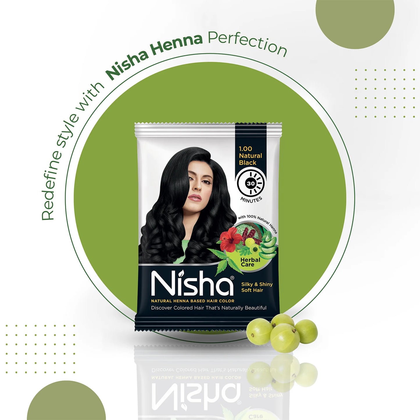 Nisha Hair Color Mehndi Natural Black (Mehndi)