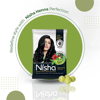 Nisha Hair Color Mehndi Natural Black (Mehndi)