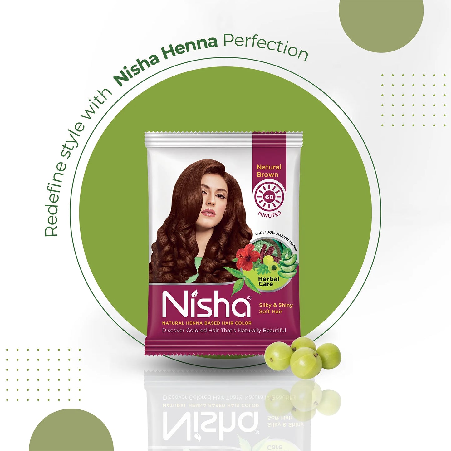 Nisha Natural Henna Based Hair Color (Mehndi)