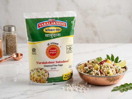 Shri Varalakshmi Chemical-Free Sabudana / Sago (Mothi Grade) 500 gm (Barik)