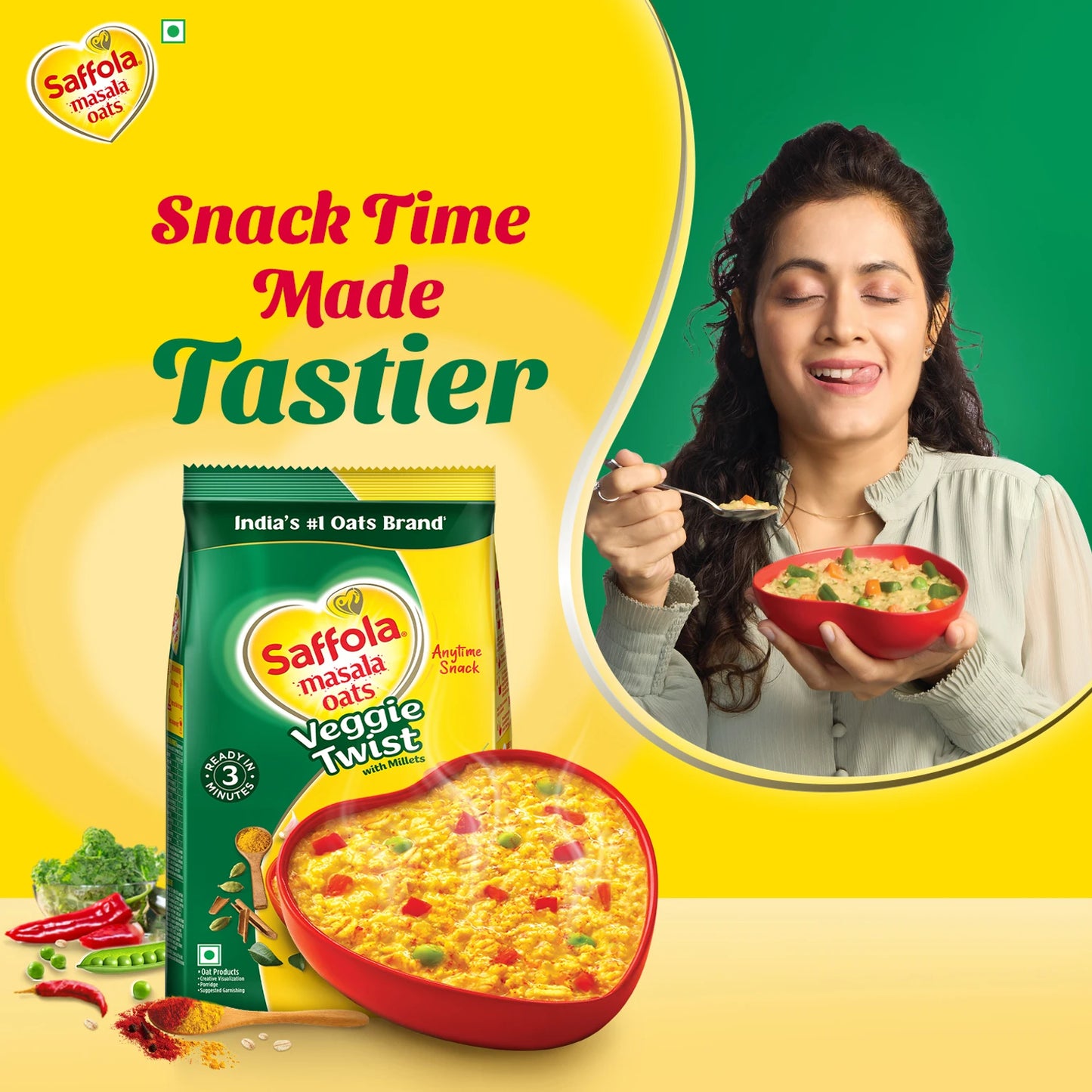 Saffola Masala Oats – Veggie Twist